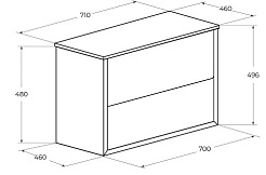 Cezares Тумба под раковину Bellagio 70 grigio nuvola – фотография-3