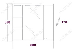 Onika Мебель для ванной Эльбрус 80.13 R – фотография-7