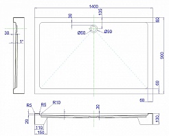 Royal Bath Душевой поддон RB 9140HP 900x1400x130 – фотография-2