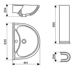 Оскольская керамика Раковина Престиж (красная) 425417 – фотография-3