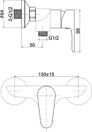 Cersanit Смеситель для душа Cersania 63032 – фотография-8