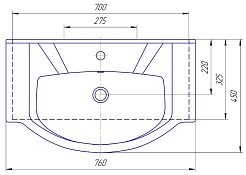 Sanflor Тумба с раковиной Толедо 75 венге, орегон – фотография-3