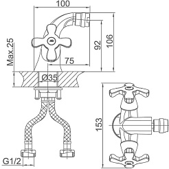 D&K Смеситель "Lorsch Hessen DA1412201" для биде – фотография-2
