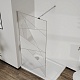 Azario Душевая перегородка Walk-in 120/195 стекло графический принт профиль матовый графит – фотография-13