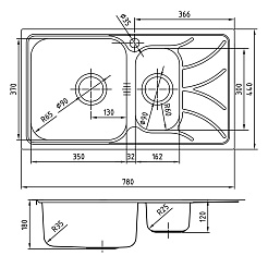 Iddis Мойка из нержавеющей стали Arro ARR78PXi77 глянец – фотография-2