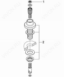 Grohe Вывод для ручного выдвижного душа "27151000" – фотография-3