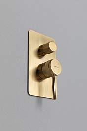 Allen Brau Смеситель для ванны Priority 5.31A11-GB (с внутренней частью, 3 выхода) золото – фотография-3