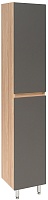 Runo Шкаф пенал Лада 30 дуб серый/графит