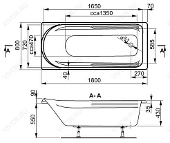 Vagnerplast Акриловая ванна Hera 180 – фотография-3