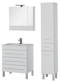 Aquanet Тумба с раковиной Верона 75 напольная, ящики, белая – фотография-4