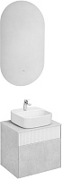 Акватон Мебель для ванной Марбл 60 Одри Soft подвесная слэйт/белая матовая
