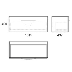 Owl 1975 Тумба с раковиной Skansen 105, 1 ящик – фотография-5