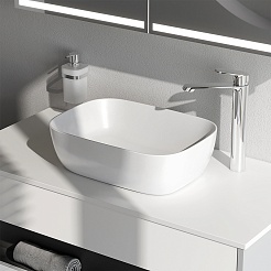 Am.Pm Мебельная накладная раковина Func 45 белая глянцевая – фотография-3