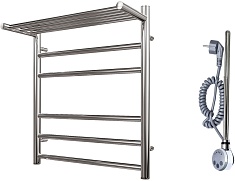 Point Полотенцесушитель электрический П5 500x600 PN10156PE с полкой хром