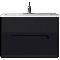 Водолей Тумба с раковиной "Флорена 90" подвесная черная
