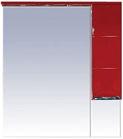Misty Зеркальный шкаф Петра 90 красный R