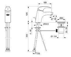 Oras Смеситель Polara 1400F для раковины – фотография-2