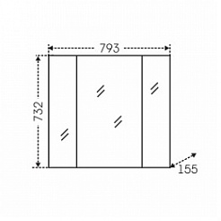 СанТа Мебель для ванной Марс 80 напольная – фотография-8