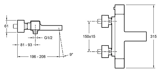 Jacob Delafon Термостат Strayt E9127-CP – фотография-2
