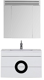 De Aqua Мебель для ванной Форма 80, зеркало-шкаф Эколь – фотография-1