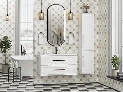 Misty Мебель для ванной Модерн 100 подвесная белая – фотография-2