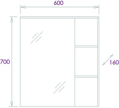 Onika Мебель для ванной Легран 60.13 (Como) подвесная дуб галифакс – фотография-14