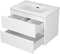 Brevita Тумба под раковину Riva 70 подвесная белая – фотография-5