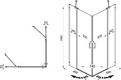 Triton Душевой уголок Тау-Блэк 90/90 Щ0000054036 – фотография-7