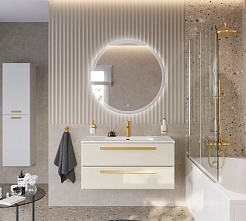 BelBagno Мебель для ванной Eco Cer-N 100 брашированная альпака CZR-8095-100 ручки сатиновое золото – фотография-2