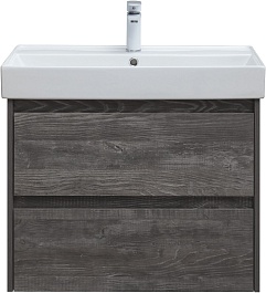 Aquanet Тумба под раковину Nova Lite 75 подвесная дуб серый – фотография-3