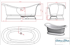 Astra-Form Ванна Мальборо 189х87, литой мрамор – фотография-5