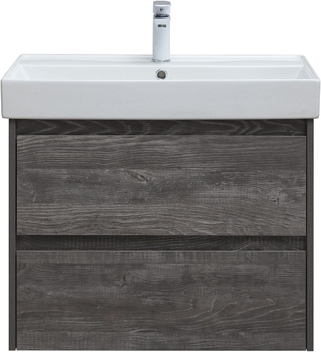 Aquanet Тумба под раковину Nova Lite 75 подвесная дуб серый – картинка-3