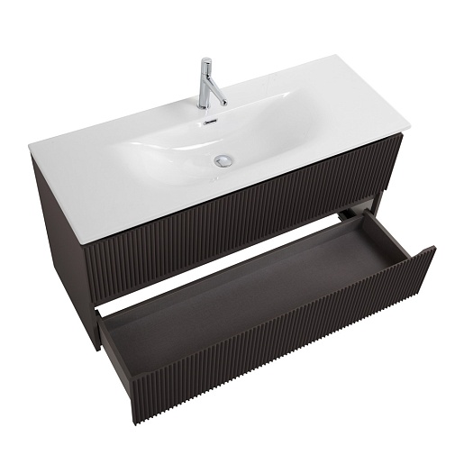 BelBagno Тумба с раковиной Uno 120 подвесная Темно-Серый матовый с раковиной BB-8099-120 – картинка-5