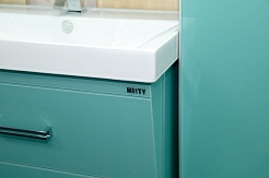 Misty Тумба с раковиной Джулия QVATRO 65 голубая – фотография-2