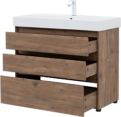 Aquanet Тумба под раковину Nova Lite 100 дуб рустикальный – фотография-7