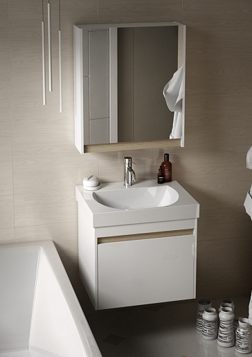 Kerama Marazzi Тумба для умывальника BUONGIORNO 60 белая с 2 ящиками – фотография-2