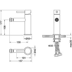 Aquatek Смеситель для биде Европа AQ1318MB матовый черный – фотография-3