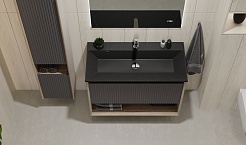 Jorno Тумба с раковиной Tossony 90 дуб самдал/антрацит Toss.01.90/P/DS-A/JR – фотография-8