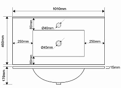Зов Тумба с раковиной Дион 100 подвесная матовый графит/дуб – фотография-6