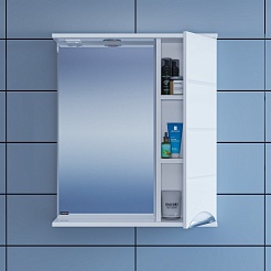 СанТа Зеркальный шкаф Родос 60 R белый – фотография-3