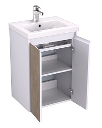 Velvex Мебель для ванной Klaufs 50 белая/дерево – фотография-7