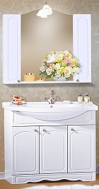 Бриклаер Мебель для ванной Лючия 100 белая – фотография-1