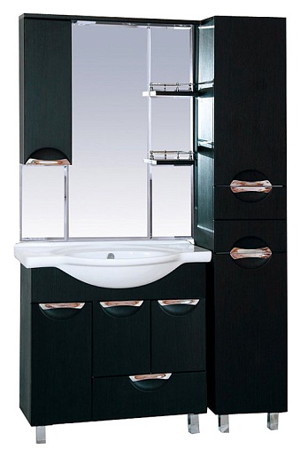 Misty Пенал для ванной Глория R венге с б/к – фотография-2