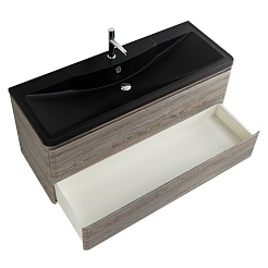 BelBagno Мебель для ванной Albano 120 подвесная Pino Scania с раковиной BB1200/455-LV-ART-ALR-NERO – фотография-6