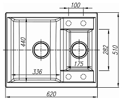 Dr. Gans Мойка гранитная Астра 620 К дюна – фотография-2