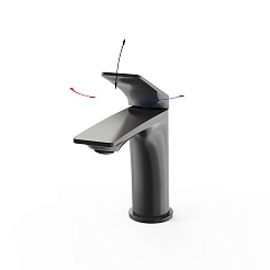 Tokito Смеситель для раковины MITSUISHI вороненая сталь TOK-MIT-1011GM – фотография-8