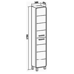 Runo Пенал для ванной Эрика 30 – фотография-4