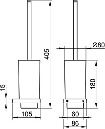 Keuco Ершик Edition 11 11164 хром – фотография-2