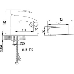 Iddis Смеситель Vane Lux YA16177C для раковины – фотография-2