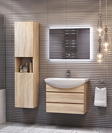 Vigo Шкаф пенал Wing 350 подвесной дуб сонома – фотография-7